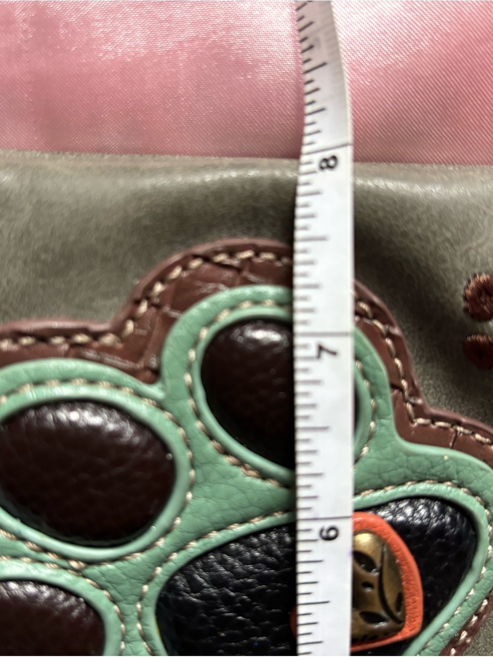 Chala Grey and Brown Paw Print Crossbody Bag - Picture 14 of 16